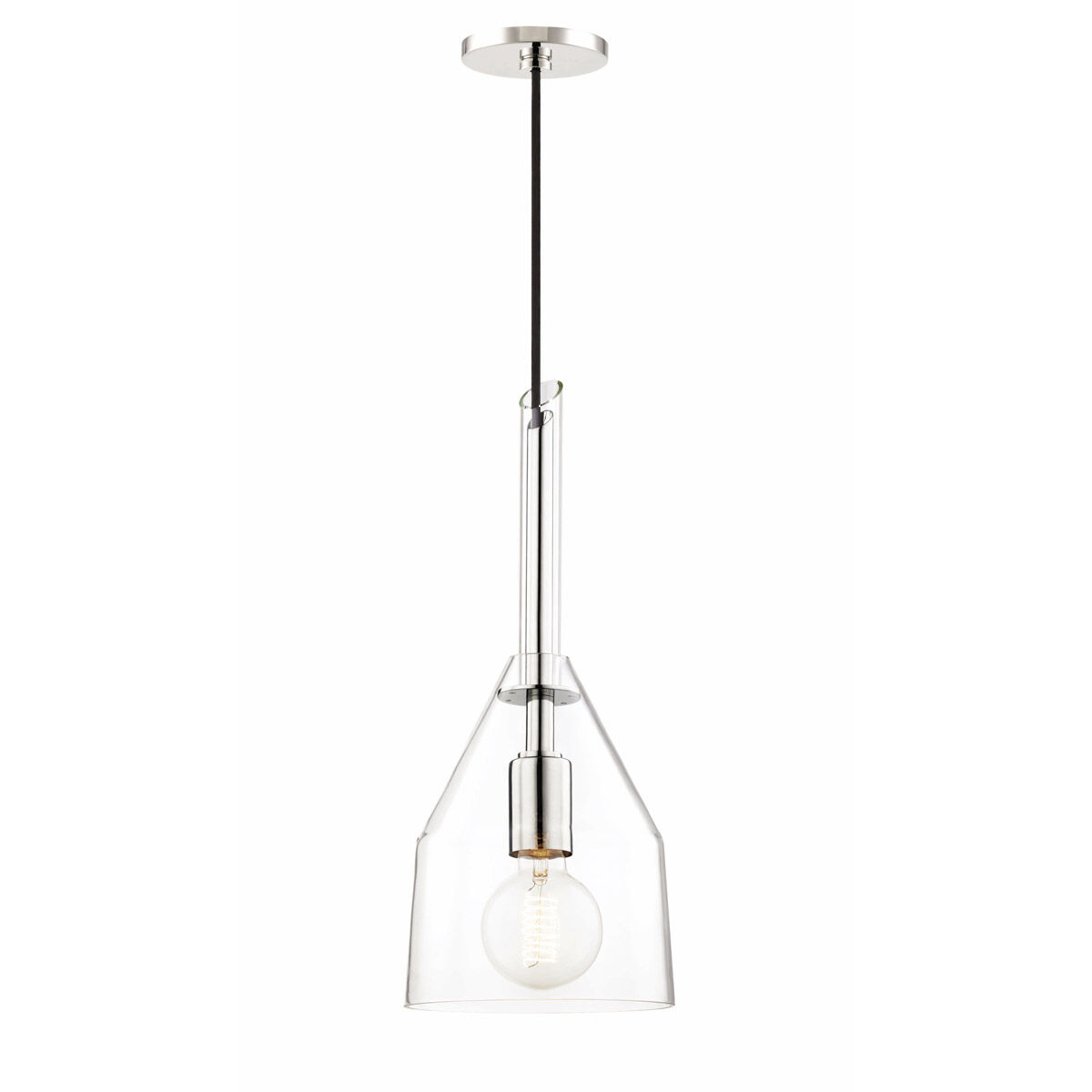 Sloan 1 Light 7 inch Polished Nickel Pendant Ceiling Light