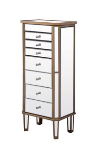 Contempo 41 inch Gold Paint Jewelry Armoire