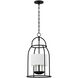 Delia 3 Light 12.25 inch Aged Iron Hanging Lantern Ceiling Light