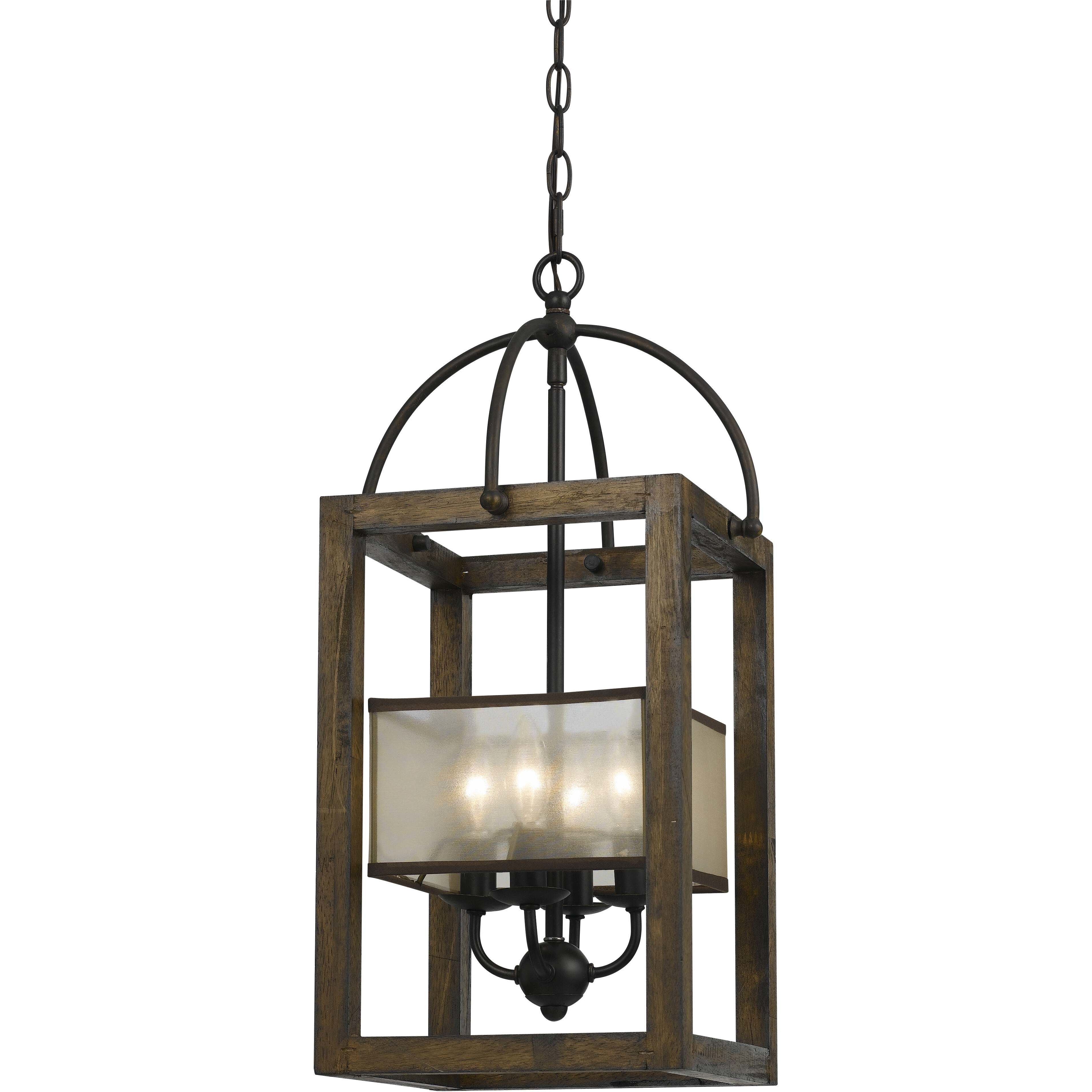 Mission 4 Light 12 inch Dark Bronze Chandelier Ceiling Light