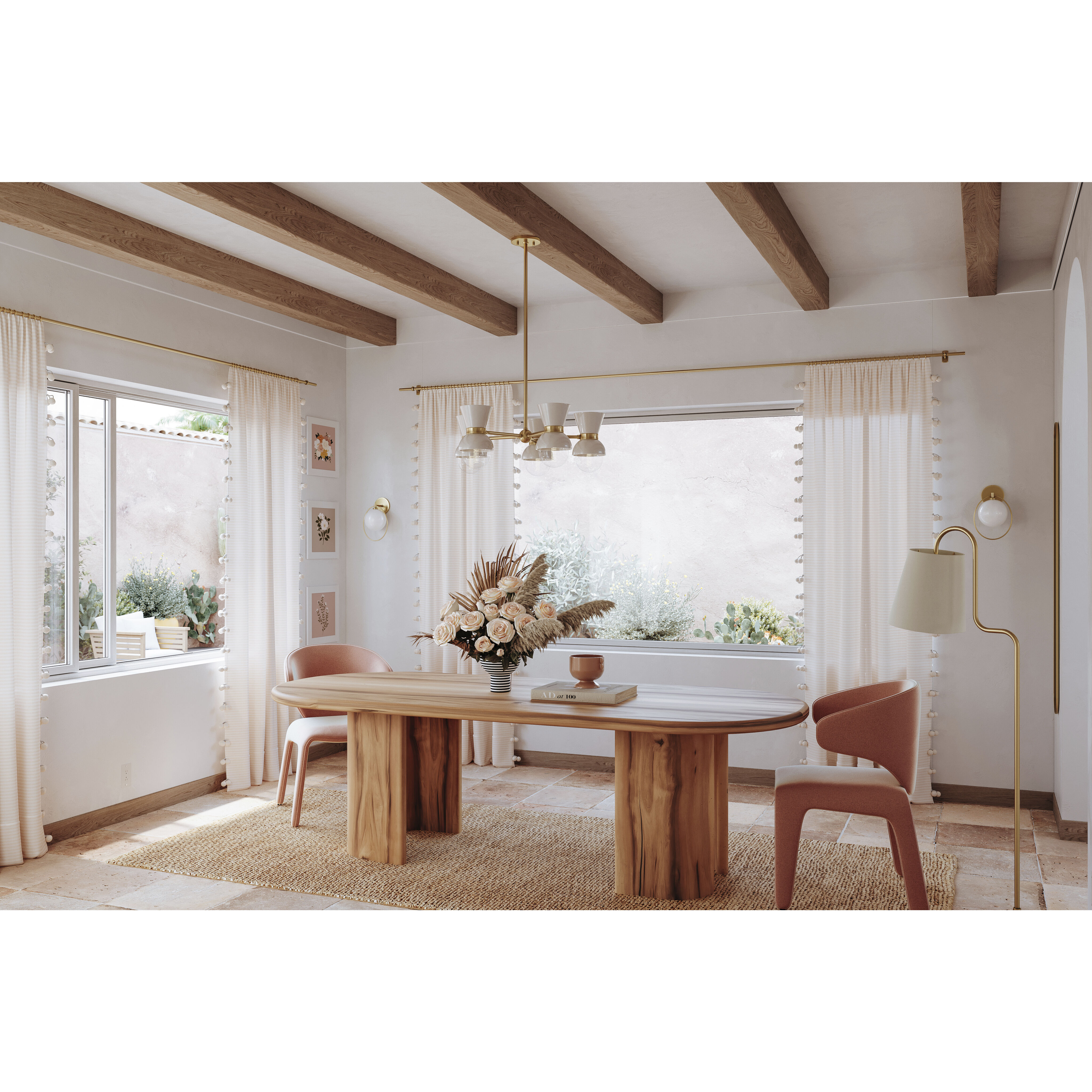 Jaimee 59 inch 60.00 watt Aged Brass Floor Lamp Portable Light 