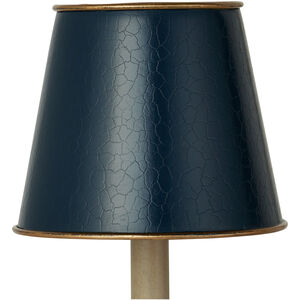 Tole Blue 6 inch Tapered Chandelier Shade