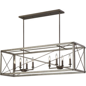 Sean Lavin Thornwood 8 Light 49 inch Washed Pine Island Pendant Ceiling Light