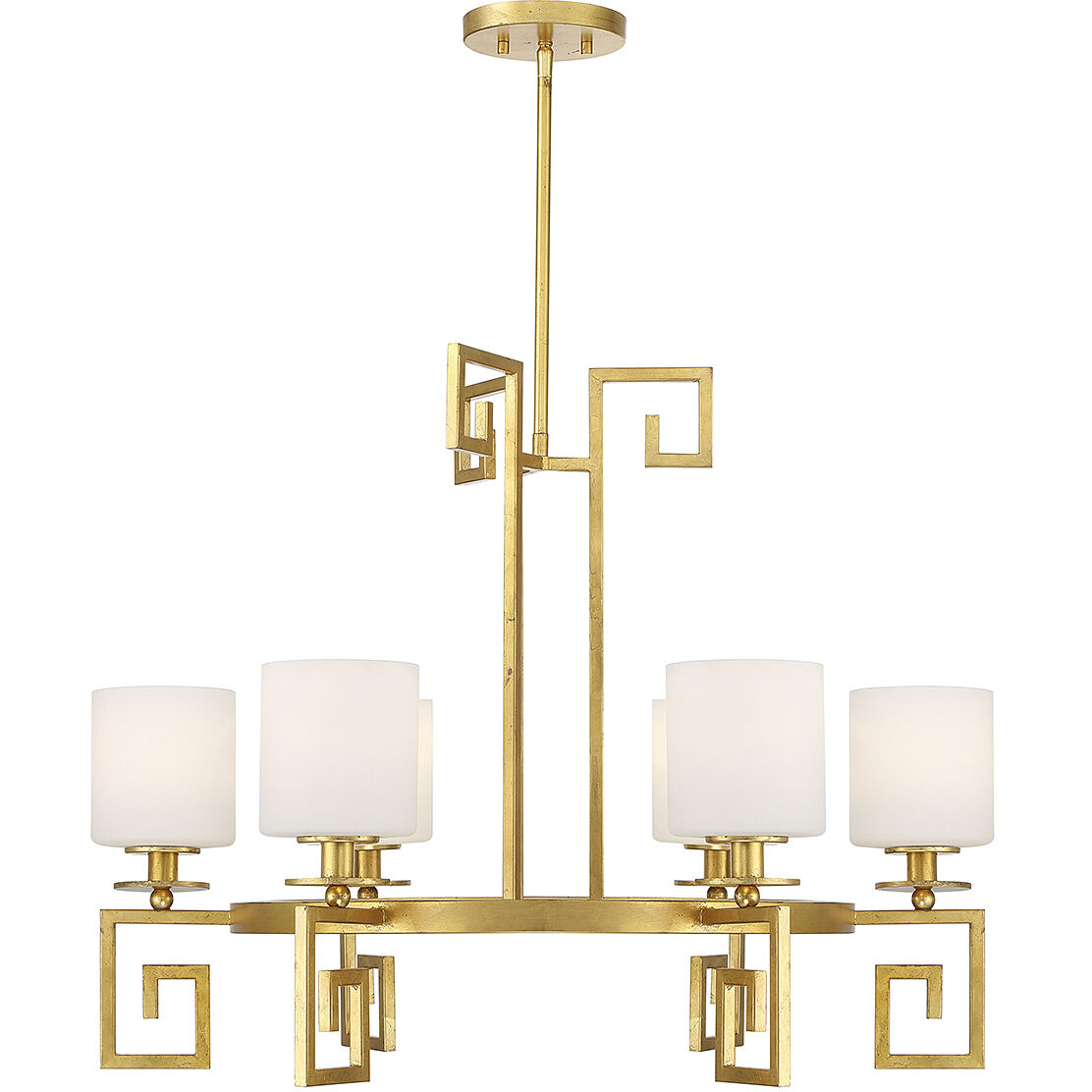 Quatrain 6 Light 30 inch True Gold Chandelier Ceiling Light