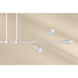 Elsa 6 Light 50 inch Textured White Linear Ceiling Light