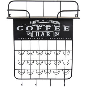 Anita 22.8 inch Black Wall Shelf