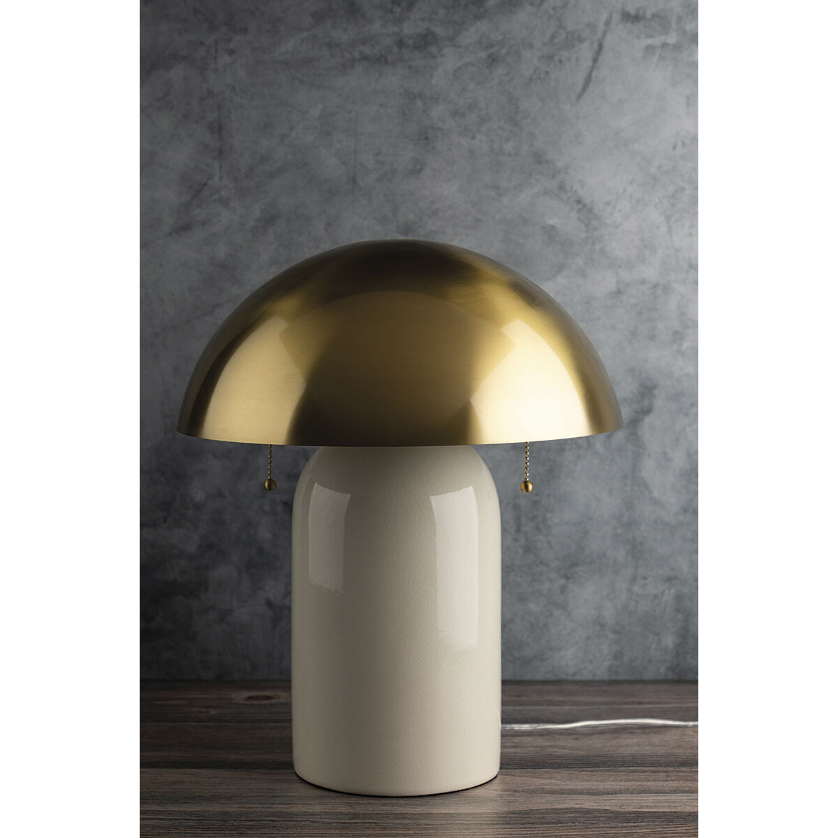 Gaia 16.5 inch 60 watt Aged Brass Table Lamp Portable Light