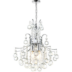 Princess 3 Light 12 inch Chrome Mini Chandelier Ceiling Light