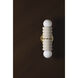 Bibi 2 Light 5 inch Aged Brass/Ceramic Antique Ivory Wall Sconce Wall Light