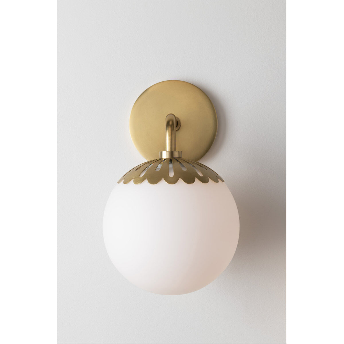 Paige 1 Light 6 inch Aged Brass Bath Vanity Wall Light