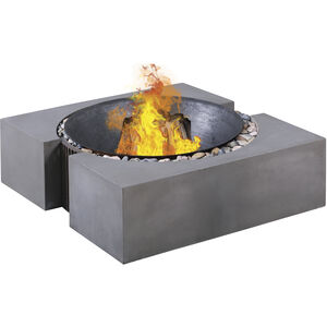 Volcano Gray with Charcoal Outdoor Fire Pit