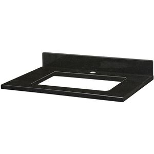 Stone Top 31 X 22 X 0.75 inch Black Vanity Top, Undermount Sink