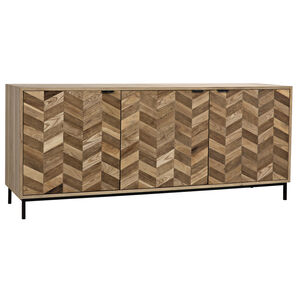 Herringbone 76.5 X 20 inch Matte Black Sideboard