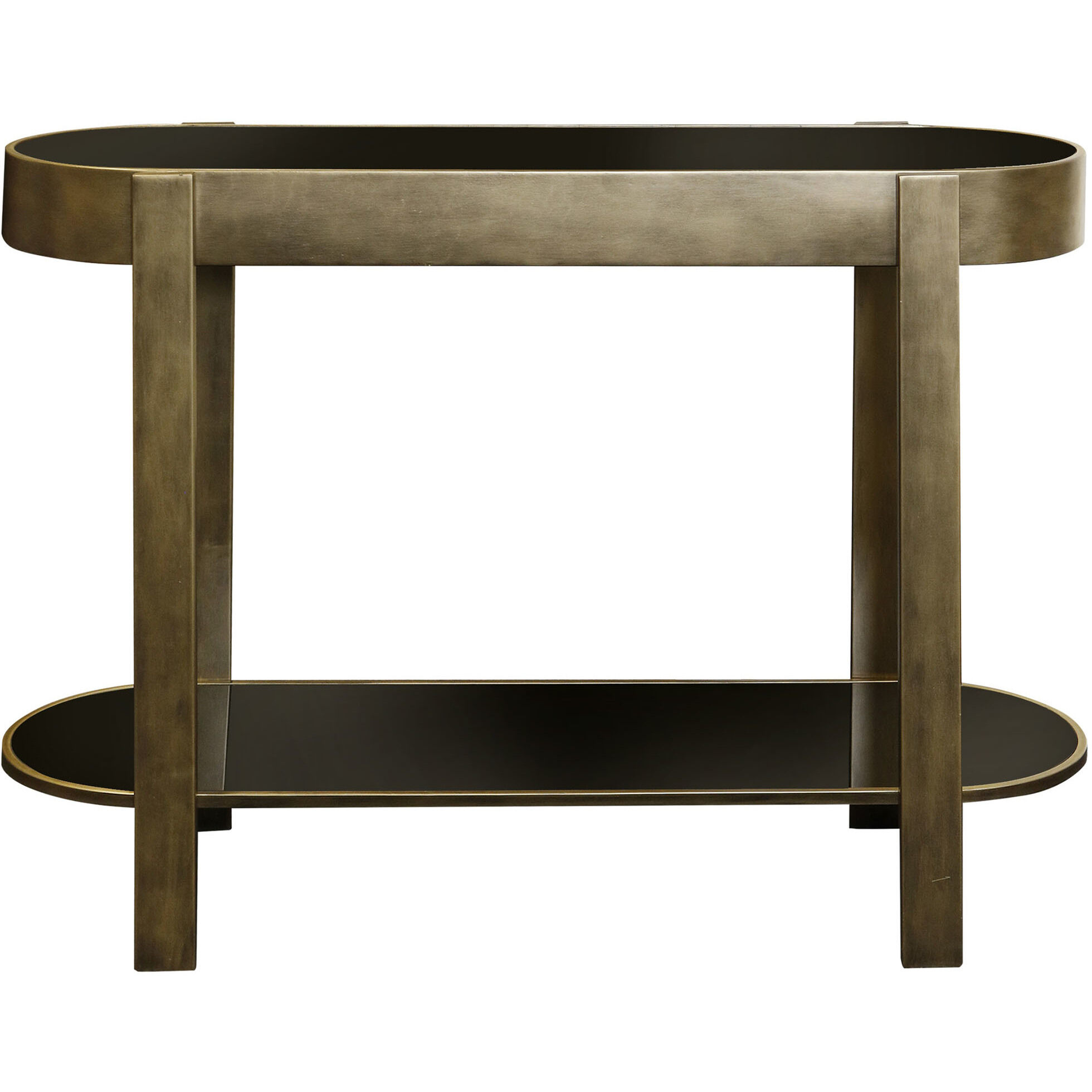 Joseph 44 X 15.5 inch Black and Brass Console Table