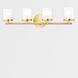 Ryan 4 Light 24.5 inch Aged Brass Bath Vanity Wall Light