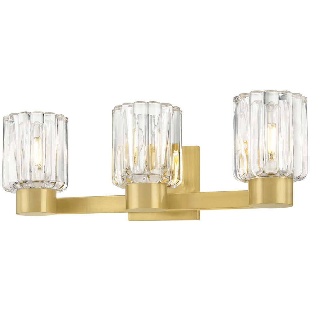 Danae 3 Light 18 inch Aged Brass Bath and Vanity Wall Light