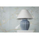 Clarendon 20 inch 60.00 watt Aged Brass and Blue Table Lamp Portable Light