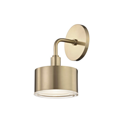 Nora LED 5 inch Aged Brass Wall Sconce Wall Light