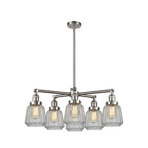Franklin Restoration Chatham 6 Light 30 inch Polished Chrome Chandelier Ceiling Light in Incandescent, Clear Glass, Franklin Restoration