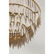Tiffany 4 Light 24 inch Aged Brass Chandelier Ceiling Light
