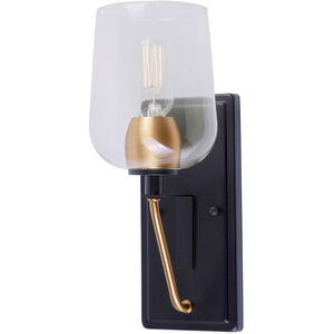 Palmer 1 Light 5 inch Black and Soft Gold Sconce Wall Light
