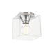 Grace 1 Light 7.25 inch Polished Nickel Flush Mount Ceiling Light