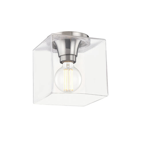 Grace 1 Light 7.25 inch Polished Nickel Flush Mount Ceiling Light