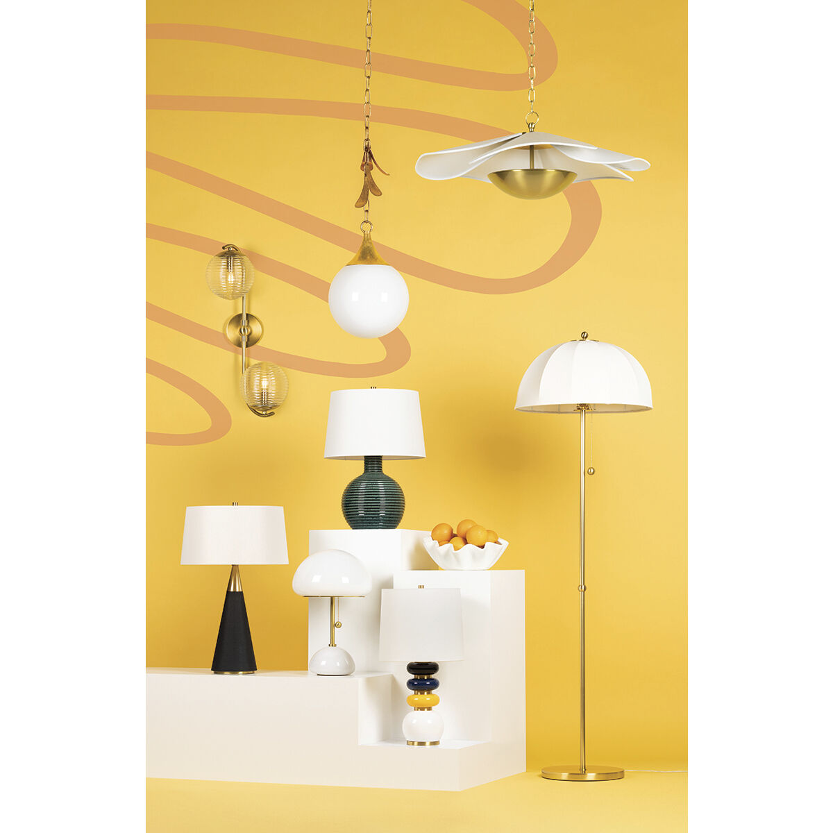 Meshelle 64.25 inch 25.00 watt Aged Brass Floor Lamp Portable Light