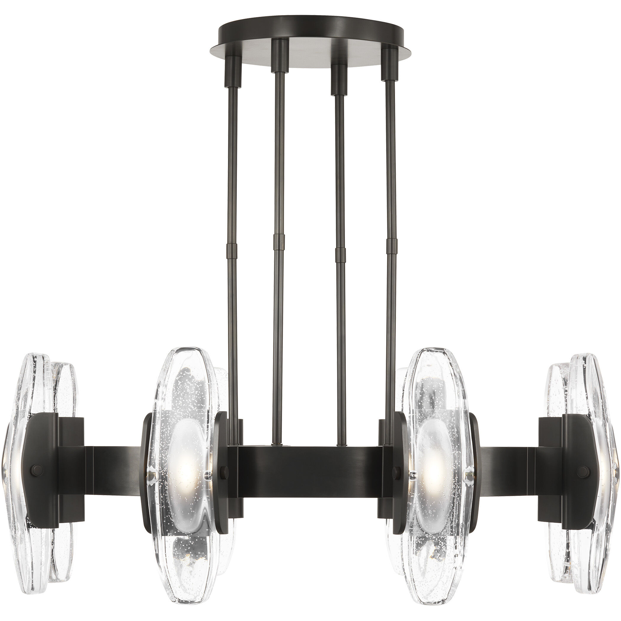 Avroko Wythe LED Plated Dark Bronze Chandelier Ceiling Light, Integrated LED