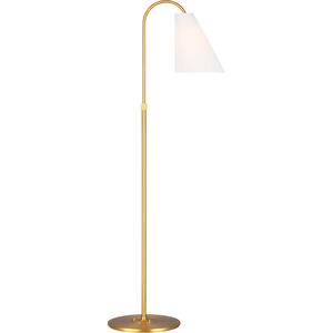 TOB by Thomas O'Brien Signoret 60 inch 9 watt Burnished Brass Task Floor Lamp Portable Light