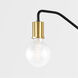 Becca 60.00 watt Aged Brass/Soft Black Portable Wall Sconce Wall Light