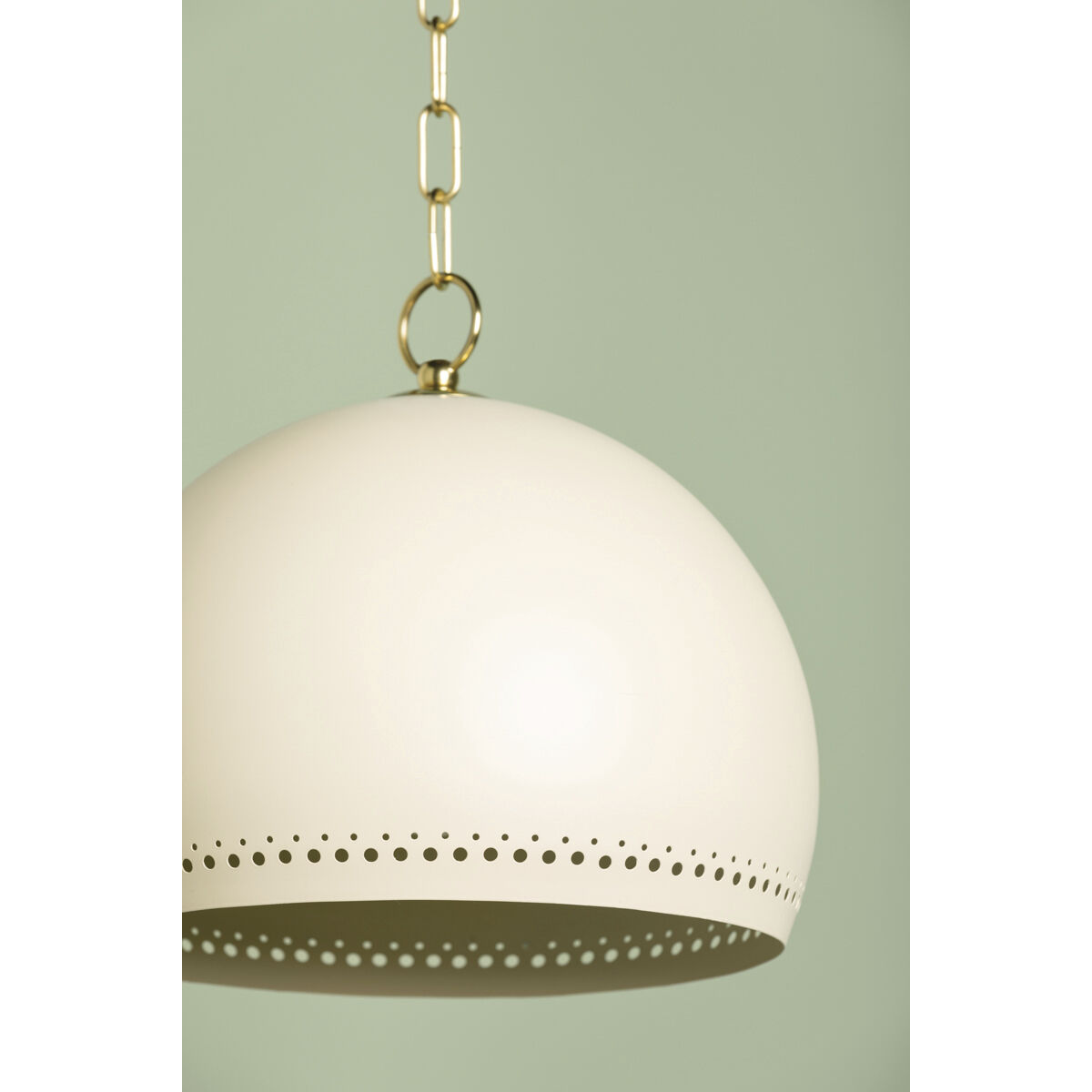Etna 1 Light 13.5 inch Aged Brass/Soft Cream Pendant Ceiling Light