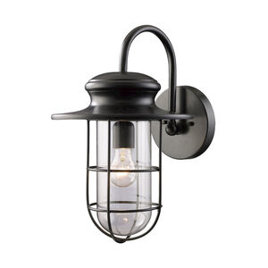 Skiff 1 Light 17.5 inch Matte Black Outdoor Wall Sconce