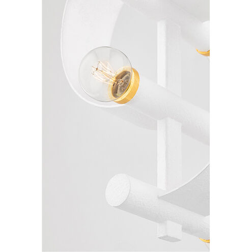 Maddie 4 Light 10 inch Gold Leaf/White Pendant Ceiling Light