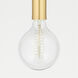Alyssa 5 Light 24 inch Aged Brass Semi Flush Ceiling Light