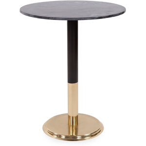 Micca Club Polished Gold with Black Marble Bistro Table