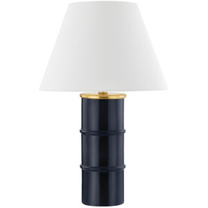 Banyan 25.5 inch 60.00 watt Aged Brass and Dark Navy Table Lamp Portable Light