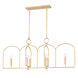 Mallory 6 Light 45 inch Gold Leaf Island Pendant Ceiling Light