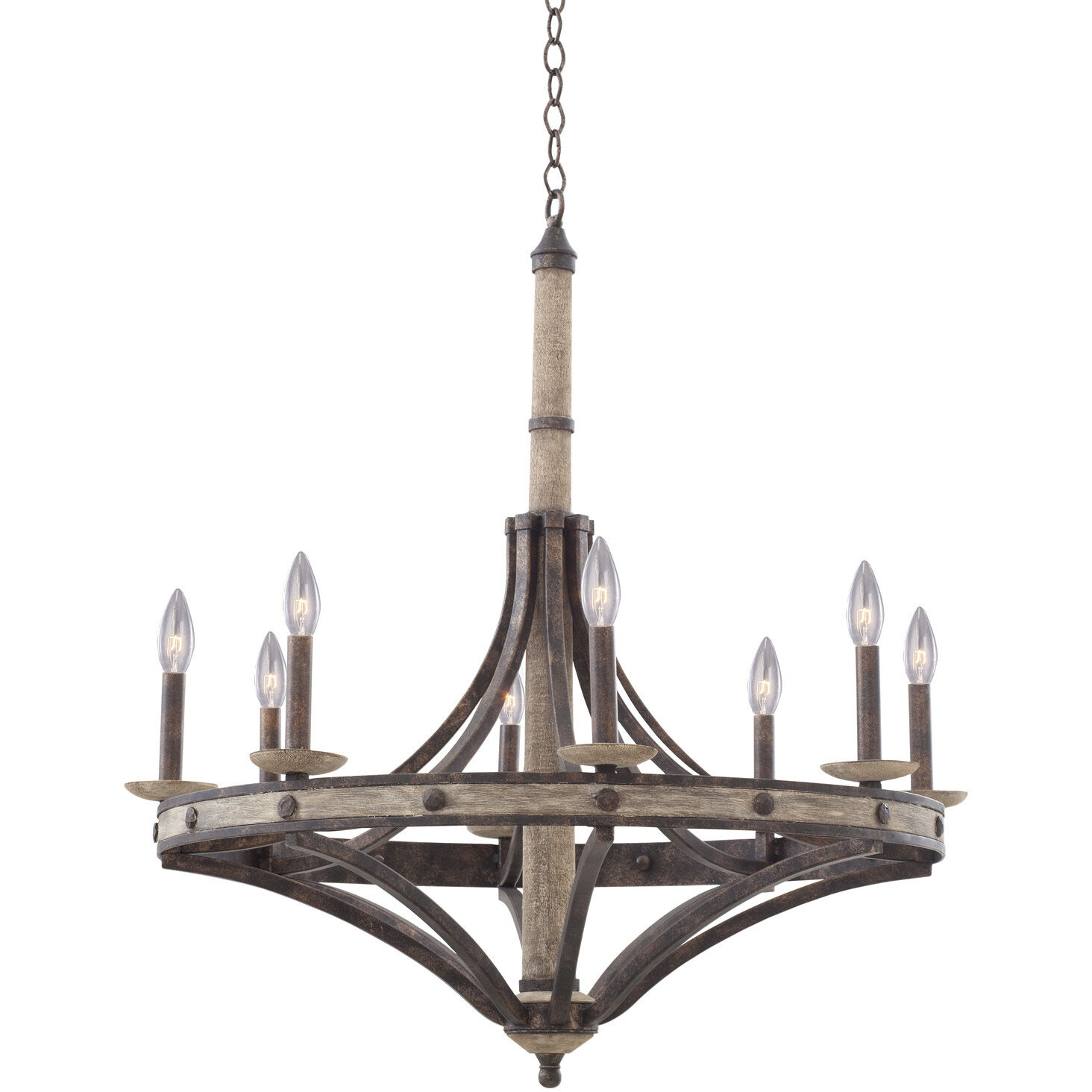Coronado 8 Light 32 inch Florence Gold Chandelier Ceiling Light