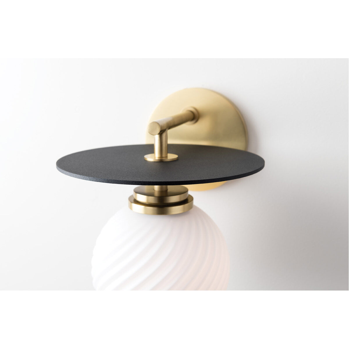 Ellis LED 7 inch Aged Brass and Black Wall Sconce Wall Light