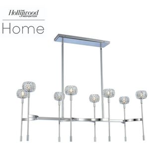 Mae Island Linear Ceiling Light in Chrome