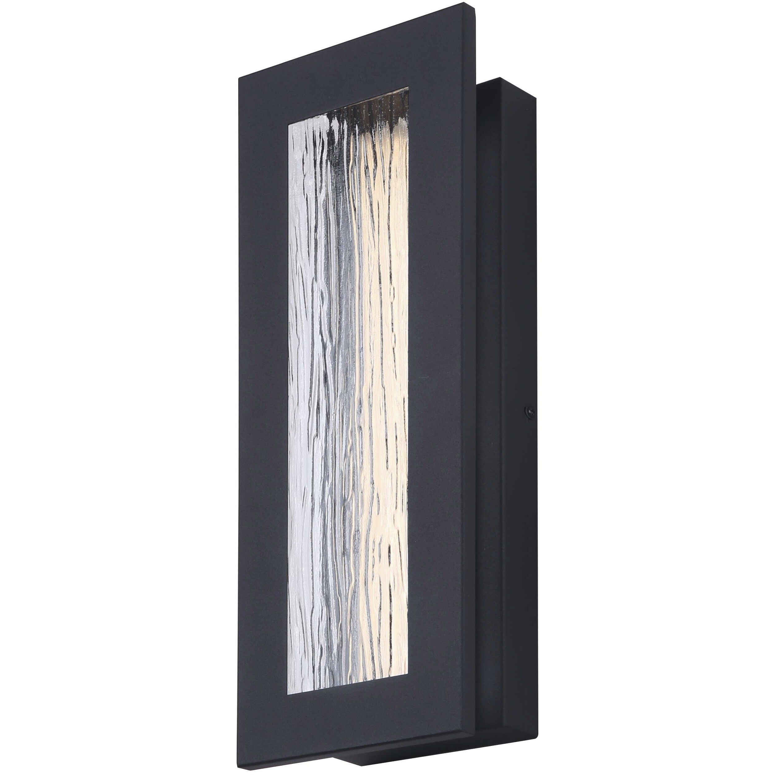 Kingsly LED 15 inch Black Outdoor Wall Light