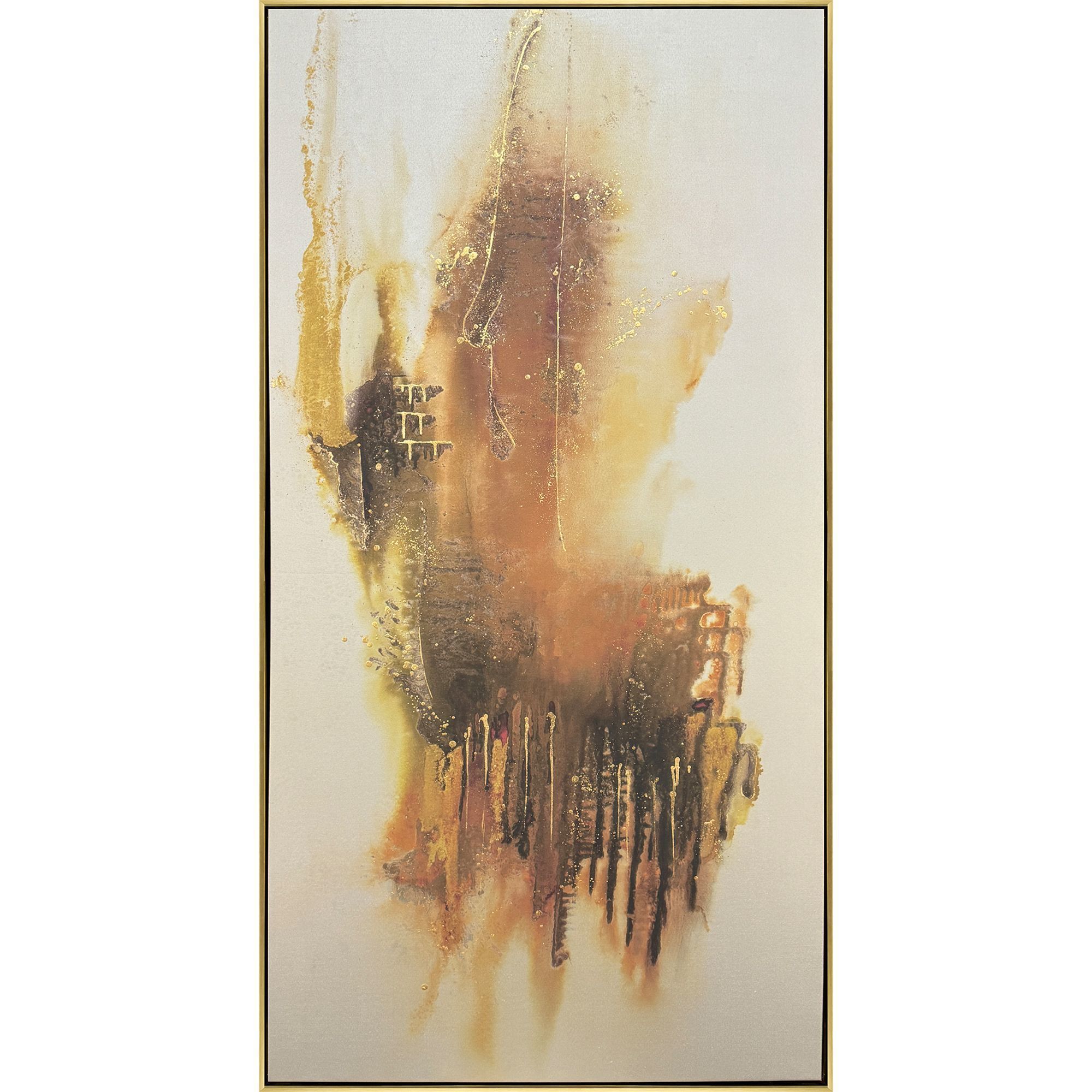 Earthern Rust and Multi and Metallic and Yellow Canvas, The Studio