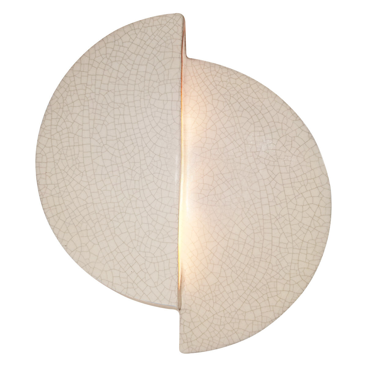 Ambiance LED 9 inch White Crackle ADA Wall Sconce Wall Light, Offset