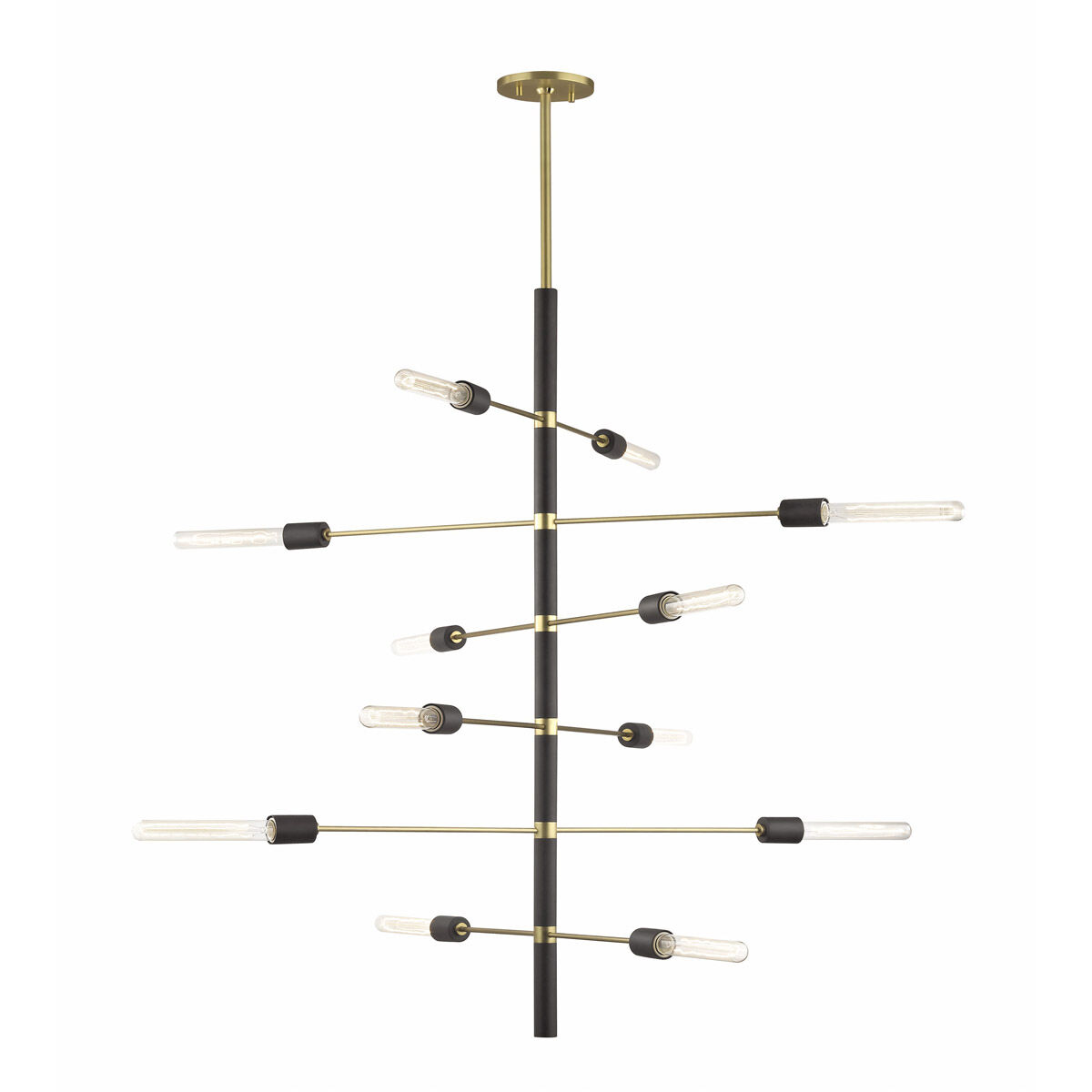 Astrid 12 Light 36 inch Aged Brass Chandelier Ceiling Light