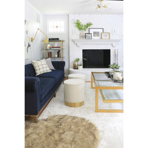 Margot 3 Light 20 inch Aged Brass Semi Flush Ceiling Light