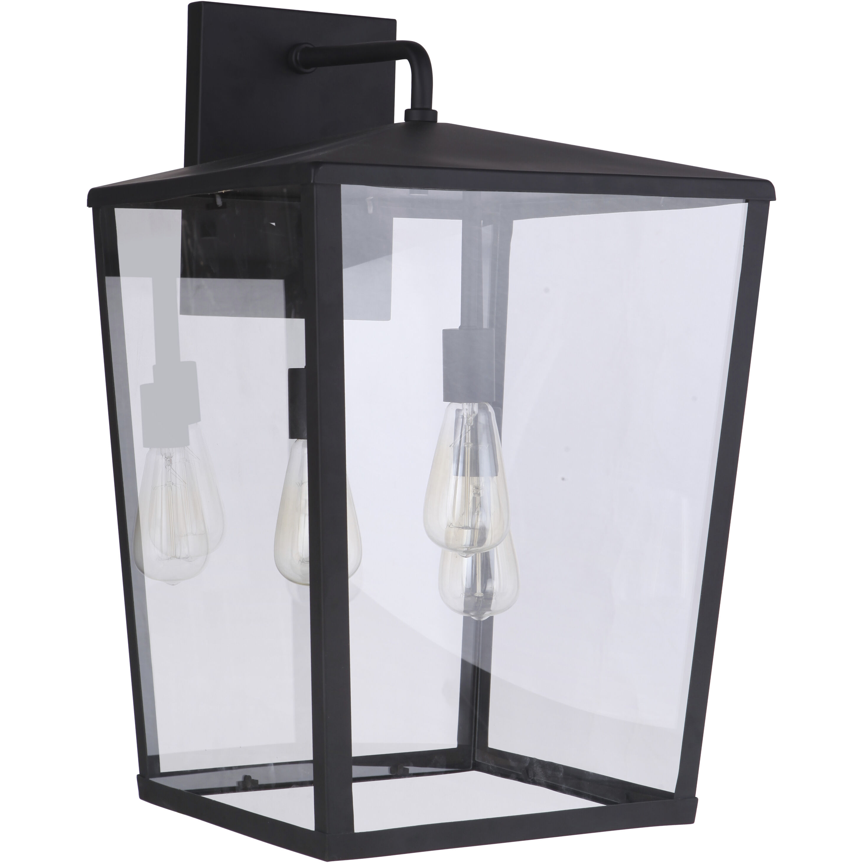 Olsen 3 Light 24 inch Midnight Outdoor Wall Lantern