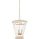 Lucretia 3 Light 12.75 inch Aged Brass and Soft Bisque Lantern Ceiling Light