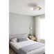 Cadence 1 Light 21 inch White Lustro / Gold Leaf Combo Semi Flush Ceiling Light