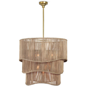 Nimes 11 Light 28 inch Natural Chandelier Ceiling Light, Drum Pendant